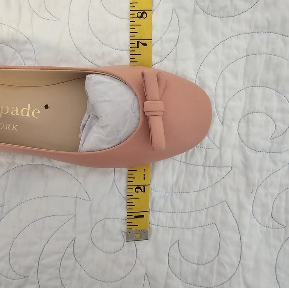 Kate Spade Kiersten Bow Leather Flats Light Pink Women's Size 7.5B - Picture 2 of 12